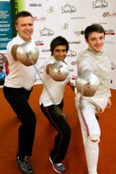Olympic legends Fatima Whitbread and Steve Backley fence-off